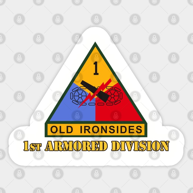 1st Armored Division - Old Ironsides Sticker by MBK